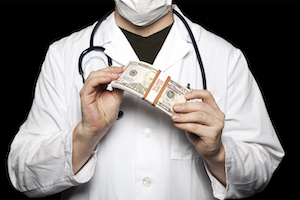 doctor with money